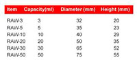 RAW Series 3 Milliliter (mL) Capacity Acrylic Classical Round Jar - RAW-3 - 2