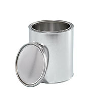 1 Gallon (gal) Capacity Unlined Tin Can with No Ears/Bail/Plug, Bulk Pallet - 1001ATNR