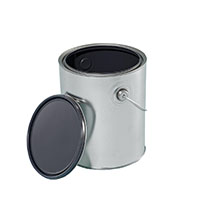 1 Gallon (gal) Capacity Gray Lined Tin Can with Ears/Bail/Plug - 1101ARCO