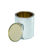 1 Gallon (gal) Capacity Gold Lined Tin Can with No Ears/Bail/Plug, Bulk Pallet - 1101ATN & 1101ACG