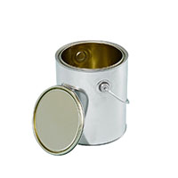 1 Gallon (gal) Capacity Gold Lined Tin Can with Ears, No Bail/Plug, Bulk Pallet - 1101AT & 1101ACG