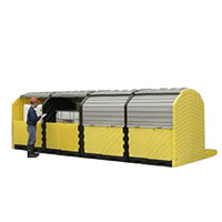 Ultra-Modular Intermediate Bulk Container (IBC) Spill Pallet with 4-Tank Outdoor Model - SC1167