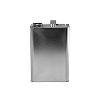 1 Gallon (gal) Capacity Unlined Tin Oblong/F-Style Can with 1-3/4 Inch (in) Delta Nozzle - 1200A