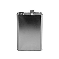 1 Gallon (gal) Capacity Unlined Tin Oblong/F-Style Can with 1-1/4 Inch (in) Alpha Nozzle - 1201A