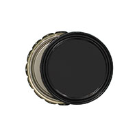 3.5 to 5 Gallon (gal) Capacity Black Solid Cover Metal Open Head Pail with Buff Lining - 2050