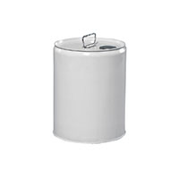 5 Gallon (gal) Capacity White, 24 Gauge RFO Metal Tight Head Pail with Phenolic Food Grade Lining - 2200WB