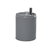 5 Gallon (gal) Capacity Gray, 24 Gauge Metal Tight Head Pail with Rust Inhibitor Lining - 2203