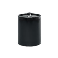 5 Gallon (gal) Capacity Black, 26 Gauge RFO Metal Tight Head Pail with Rust Inhibitor Lining - 2210