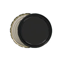 2 Gallon (gal) Capacity Black Solid Cover Metal Open Head Pail with Rust Inhibitor Lining - 2301CVR