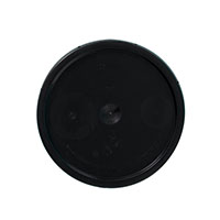 3.5 to 6 Gallon (gal) Capacity Black Plastic Round Open Head Pail with Gasket - 3010B