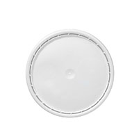 3.5 to 6 Gallon (gal) Capacity White Plastic Round Open Head Pail with Gasket - 3010UN