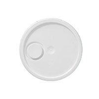 3.5 to 6 Gallon (gal) Capacity White Plastic Round Open Head Pail with Gasket & Installed - 3013WT