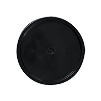 3.5 to 6 Gallon (gal) Capacity Black Plastic Round Solid Tear Strip Cover with Gasket - 3EC3064LB