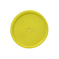 3.5 to 6 Gallon (gal) Capacity Yellow Plastic Round Solid Tear Strip Cover with Gasket - 3EC3064LY