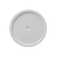 3.5 to 6 Gallon (gal) Capacity White Plastic Round Solid Tear Strip Cover with Gasket - 3EC3064L