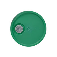 3.5 to 6 Gallon (gal) Capacity Green Plastic Round Open Head Pail with Gasket - 3066GN