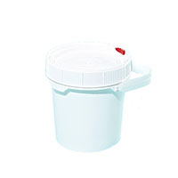 0.6 Gallon (gal) Capacity White Plastic Round Screw-Top Pail with Plastic Handle - 3090.6 & 3201.6LWM