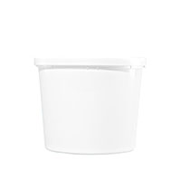 160 Ounce (oz) Capacity White Plastic Bucket - 3308 & 3308L