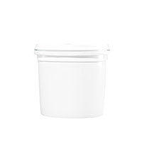 64 Ounce (oz) Capacity White Plastic Bucket - 3350 & 3350L