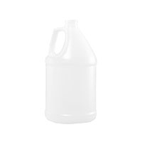 1 Gallon (gal) Capacity Natural High-Density Polyethylene (HDPE) Round Handleware Bottle - 3450