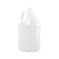 1 Gallon (gal) Capacity Natural High-Density Polyethylene (HDPE) Flourinated Treatment Level 1 Round Handleware Bottle - 3450T