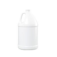 1 Gallon (gal) Capacity White-White High-Density Polyethylene (HDPE) Round Handleware Bottle - 3450WW