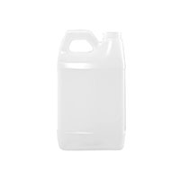 64 Ounce (oz) Capacity Natural High-Density Polyethylene (HDPE) F-Style Bottle - 3470