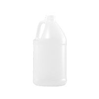 64 Ounce (oz) Capacity Natural High-Density Polyethylene (HDPE) Round Handleware Bottle - 3485