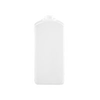 2500 Milliliter (mL) Capacity Natural High-Density Polyethylene (HDPE) Plastic Square Oblong Bottle - 3493