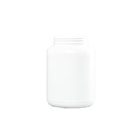 1500 Cubic Centimeter (cm³) Capacity White High-Density Polyethylene (HDPE) Plastic Wide Mouth Bottle - 3495