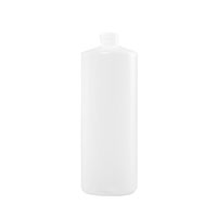 32 Ounce (oz) Capacity Natural High-Density Polyethylene (HDPE), 28-410 Neck Finish, and 144 Each Case Pack Plastic Cylinder Bottle - 3502