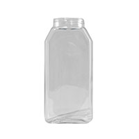 32 Ounce (oz) Capacity Clear Food Grade Polyethylene Terephthalate (PET) Plastic Symmetrical Spice Jar - 35032