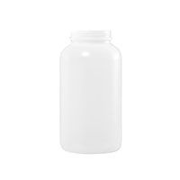 960 Cubic Centimeter (cm³) Capacity Natural High-Density Polyethylene (HDPE) Plastic Wide Mouth Packer Bottle - 3507