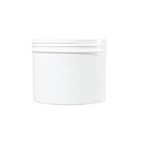 32 Ounce (oz) Capacity White Polypropylene (PP) Plastic Facial Jar - 3511WPP