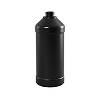 32 Ounce (oz) Capacity Brown Barrier Plastic Modern Round Bottle - 3514BR