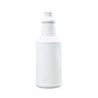 32 Ounce (oz) Capacity Blue-White High-Density Polyethylene (HDPE) Carafe/Decanter Bottle - 3520BWT