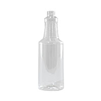 32 Ounce (oz) Capacity Clear Polyethylene Terephthalate (PET) Carafe/Decanter Bottle - 3520PET