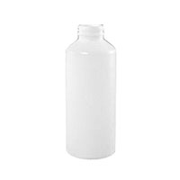 20 Ounce (oz) Capacity Natural High-Density Polyethylene (HDPE) Plastic Cylinder Bottle - 3538