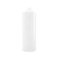 16 Ounce (oz) Capacity Natural High-Density Polyethylene (HDPE), 24-410 Neck Finish Plastic Cylinder Bottle - 3540N