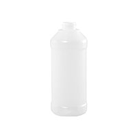 16 Ounce (oz) Capacity Natural Barrier Plastic Modern Round Bottle - 3541NB