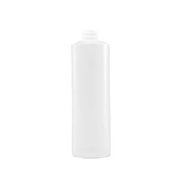 16 Ounce (oz) Capacity Natural High-Density Polyethylene (HDPE), 28-400 Neck Finish Plastic Cylinder Bottle - 3542