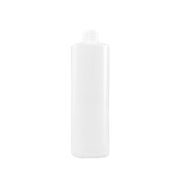 16 Ounce (oz) Capacity Natural High-Density Polyethylene (HDPE), 28-410 Neck Finish Plastic Cylinder Bottle - 3543