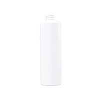 16 Ounce (oz) Capacity White High-Density Polyethylene (HDPE), Flourinated Treatment Level 3 Plastic Cylinder Bottle - 3543WT