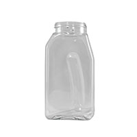 16 Ounce (oz) Capacity Clear Polyethylene Terephthalate (PET) Plastic Spice Jar - 354716PETSQ