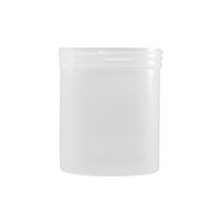 16 Ounce (oz) Capacity Natural Polyethylene Terephthalate (PET) Plastic Facial Jar - 3552NPP