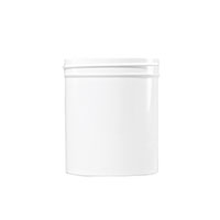 16 Ounce (oz) Capacity White Polypropylene (PP) Plastic Facial Jar - 3559WH