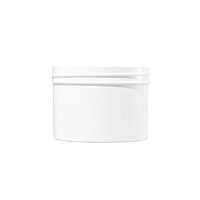 8 Ounce (oz) Capacity White Polypropylene (PP) Plastic Facial Jar - 3562