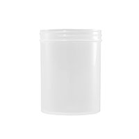 8 Ounce (oz) Capacity Natural Polypropylene (PP) Plastic Facial Jar - 3564NPP