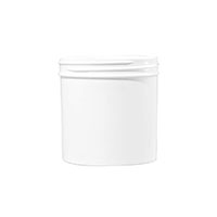 6 Ounce (oz) Capacity White Polypropylene (PP) Plastic Facial Jar - 35806WPP