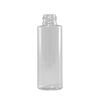 4 Ounce (oz) Capacity Clear Polyvinyl Chloride (PVC) Plastic Cylinder Bottle - 3582